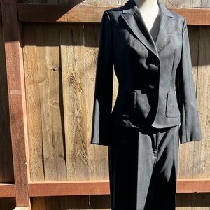 Wool blazer, grey, pinstriped, 100% wool